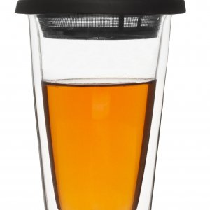Dvojstenný termohrnček s čajovým sitkom Clear