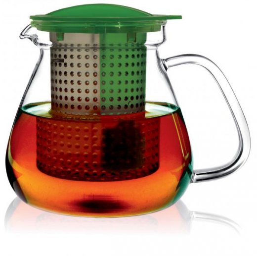 Sklenená kanvica na čaj Finum Tea Control™ 1l - zelená