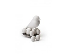 Stojan s magnetkami Qualy Magnetic Egg Sparrow - biely