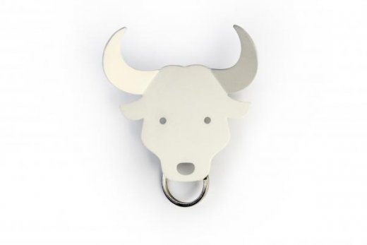 Vešiak na kľúče QUALY Bull Key Holder - býk biely