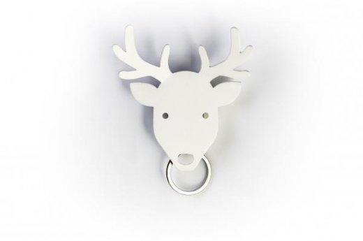 Vešiak na kľúče QUALY Bull Key Holder - jeleň biely