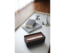 Zásobník na papierové obrúsky (kov, drevo) YAMAZAKI Rin Box, čierny